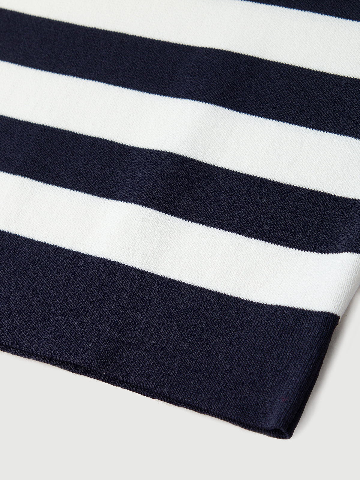 Striped Square-Neck Cropped T-Shirt