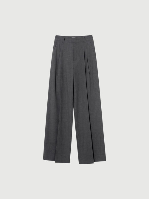 Load image 1 in gallery view. Straight-Leg Wide Pants