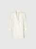 Women's Original White Quarter Sleeves 92.2% Silk Blazer 5994210271Q