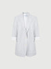 Linen-Blend Peak-Lapel Blazer
