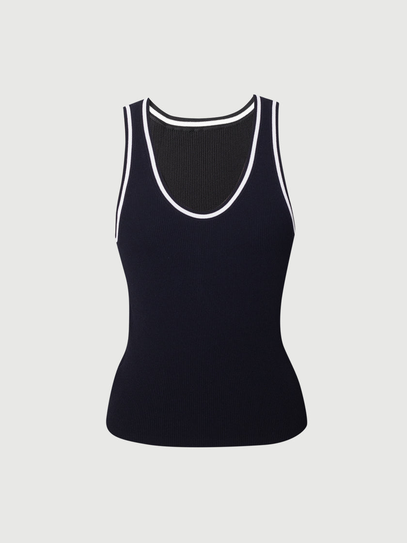 Crewneck Sleeveless Fitted Tank Vest