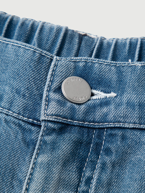 Load image 1 in gallery view. Tencel-Linen Blend Semi-Elastic Waist Pants
