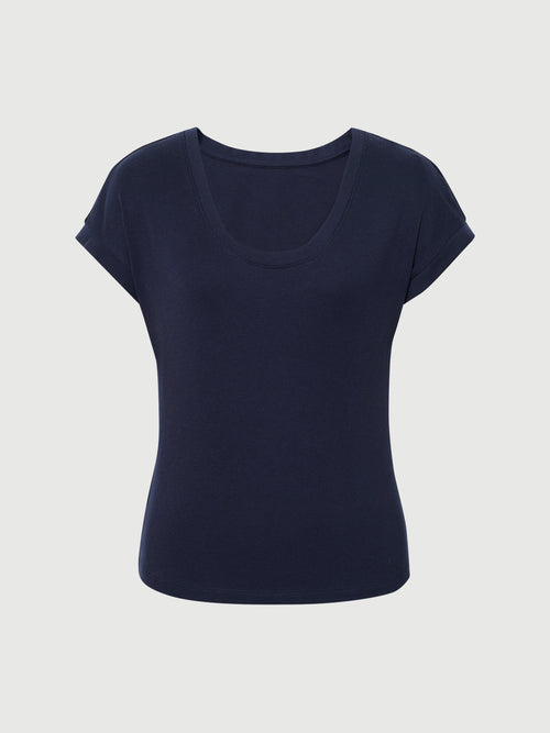 Load image 1 in gallery view. Tencel-Wool Short-Sleeve Top