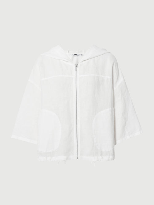 Load image 1 in gallery view. Pure Linen Hooded Jacket