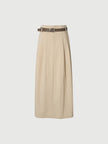Khaki Midi Skirt