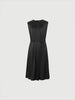 Women's Black Elegant Sleeveless 100% Silk Dress 5F5292721