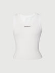 White U-Neck Sleeveless Tank
