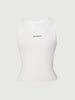 White U-Neck Sleeveless Tank