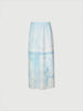 Straight-Cut Pleated Maxi Skirt