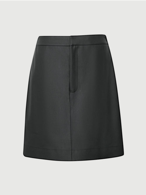 Load image 1 in gallery view. A-Line PU Mini Skirt