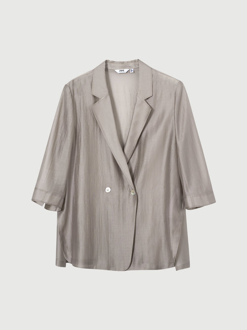 Load image 1 in gallery view. Quarter Sleeves Lyocell Blazer