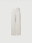 Beige Cotton-Blend Straight Jeans