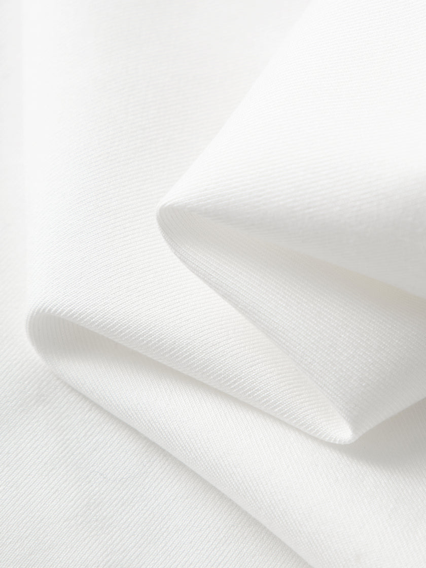 White Straight Shorts