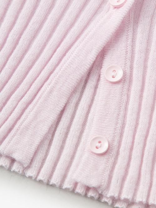 Load image 1 in gallery view. Micro Split-Neck Short-Sleeve Knit Top