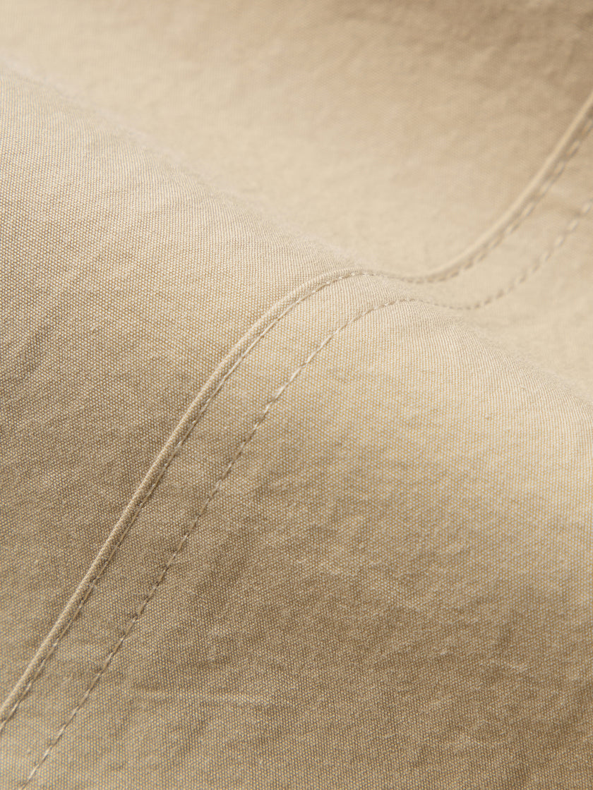 Cotton Stand-Collar Raglan Sleeve Trench