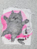 Cotton-Blend Cat Print Tee