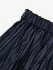 Women's Navy Blue Pleated A-Line  Elegant Long Skirt 5F4241731