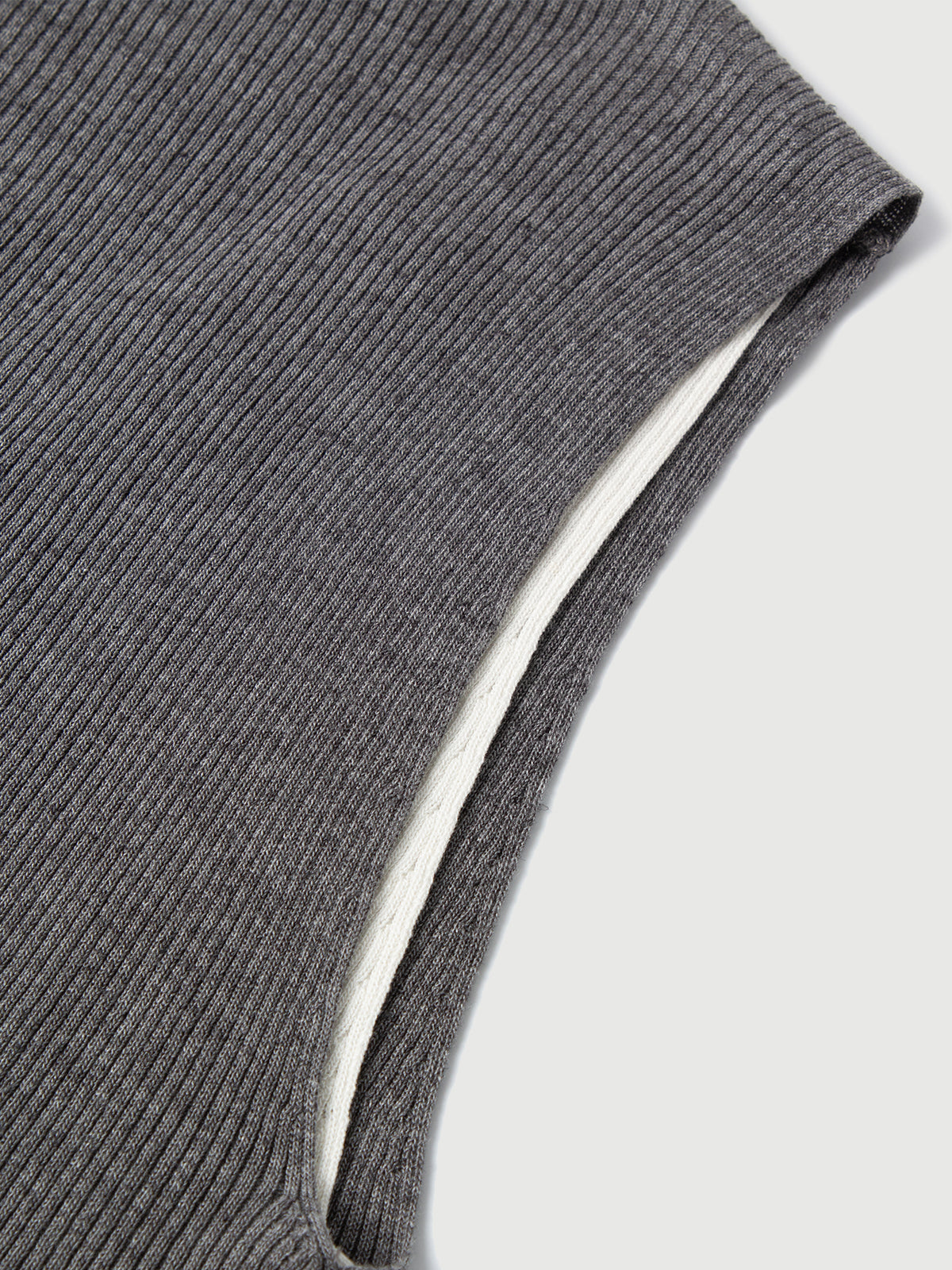 V-Neck Paneled Sleeveless Knit Top