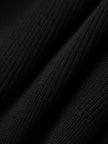 Black Square-Neck Fitted Cropped Tank