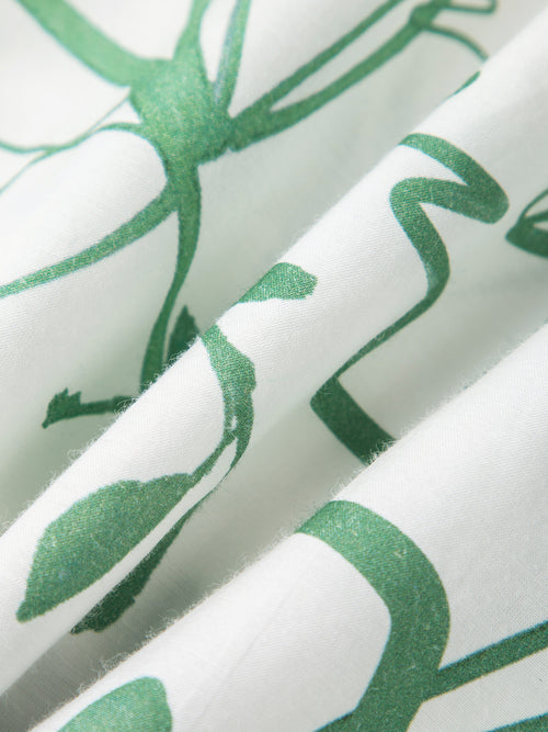 Load image 1 in gallery view. Cotton-Silk Printed V-Neck Shirt