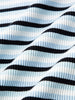 Cotton Blend Striped Cropped Tee