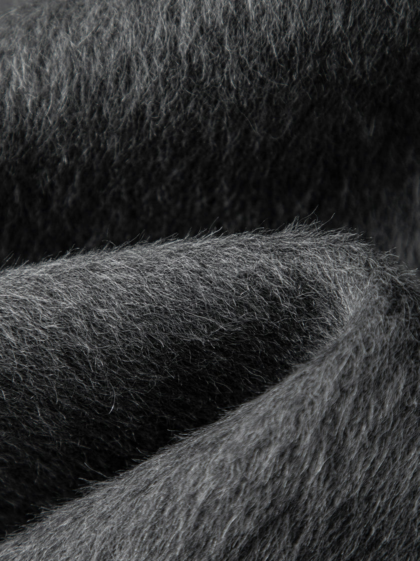 Wool-Camel Double-Breasted Coat