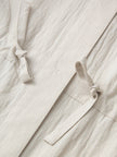 Beige Hooded Straight-Cut Trench Coat