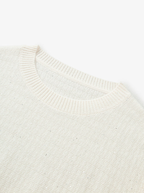 Load image 1 in gallery view. Round Neck Cashmere Sweater