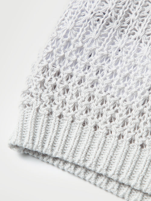 Load image 1 in gallery view. Sleeveless Knit Top with Lace Trim