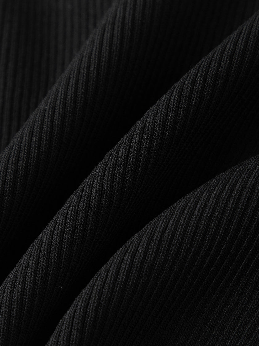 Black Square-Neck Sleeveless Tank