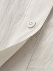 Beige Hooded Straight-Cut Trench Coat