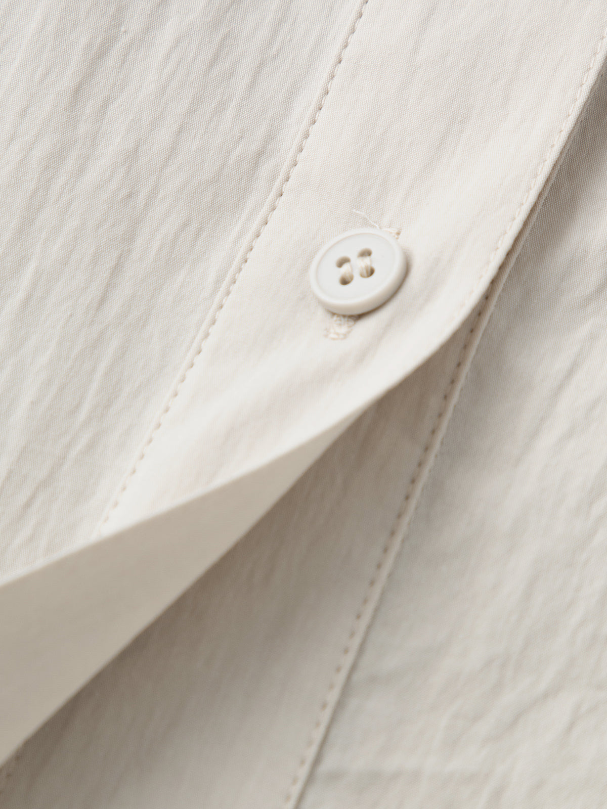 Beige Hooded Straight-Cut Trench Coat