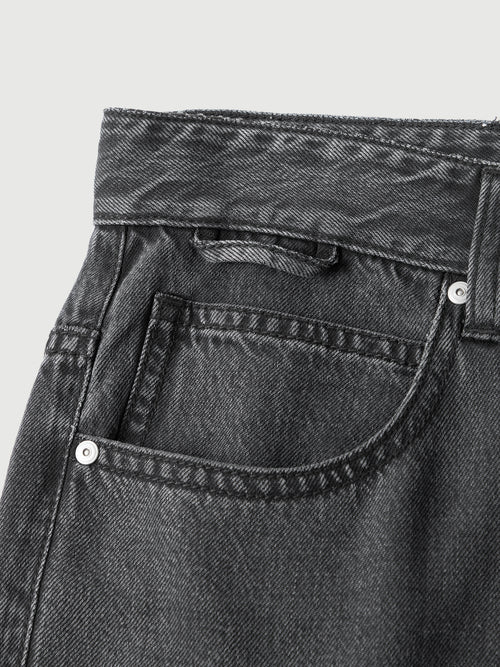 Load image 1 in gallery view. Dark Gray Lyocell Denim Pants