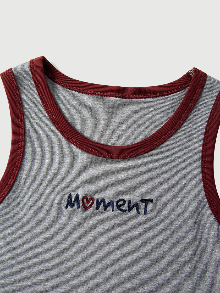 Crewneck Sleeveless Fitted Tank