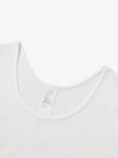 Women's White Round Neck Slim Fit Yoga Knitwear Top 5F8101083U