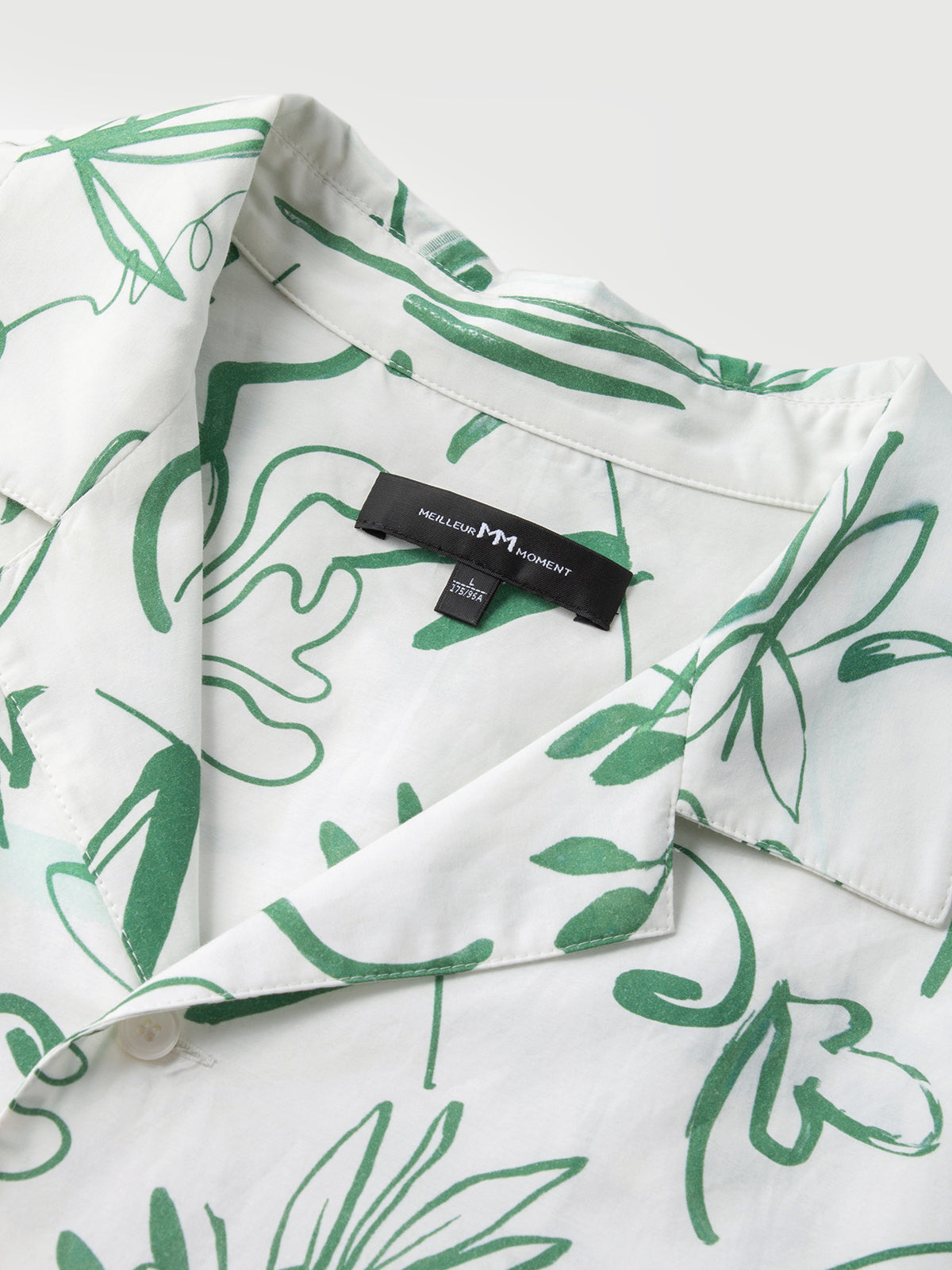 Cotton-Silk Printed V-Neck Shirt