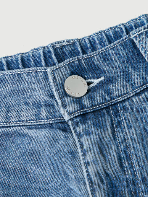 Load image 1 in gallery view. Vintage Blue Wide-Leg Jeans