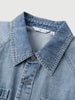 Cotton Denim Sleeveless Shirt Dress