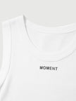 White U-Neck Sleeveless Tank