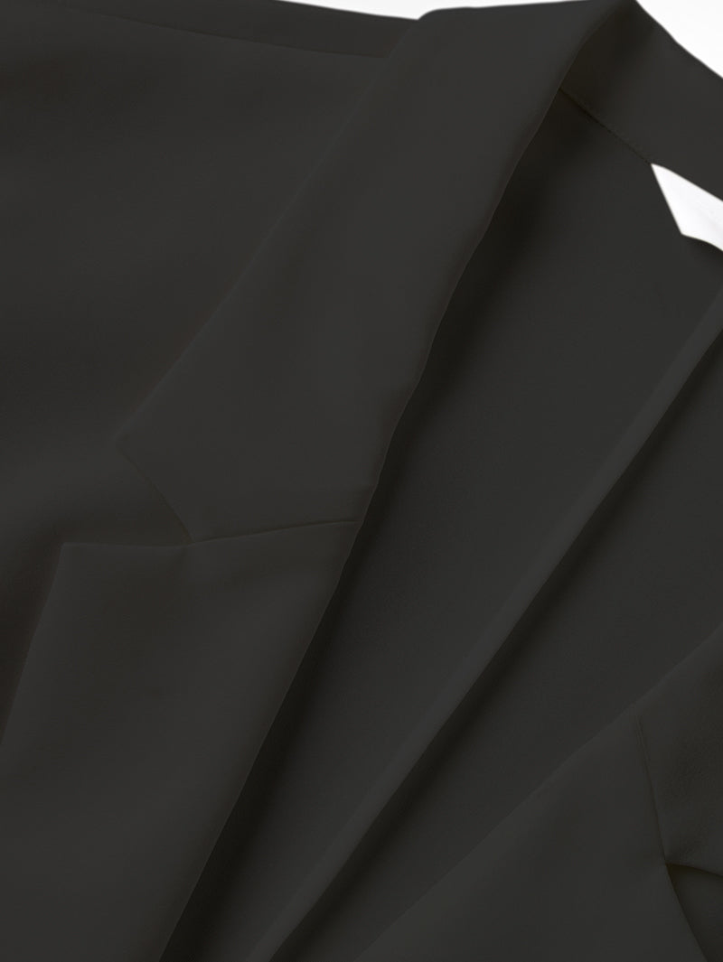 One Button Silk Blazer