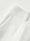 White Straight Shorts