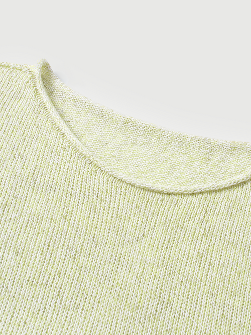 Load image 1 in gallery view. Crew Neck Structured Shoulder Short Sleeve Knit Top