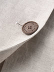 Linen-Blend Sleeveless Belted Vest