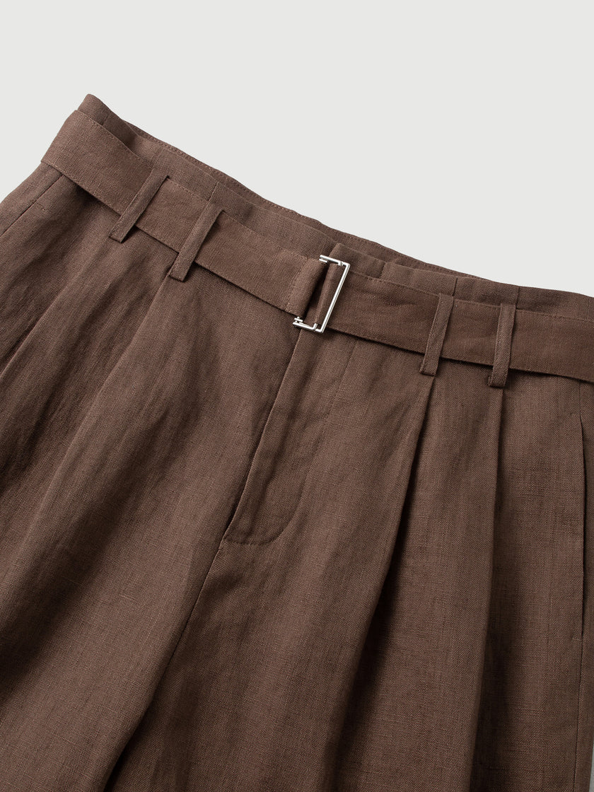 Pure Linen Straight Pants