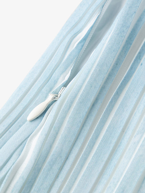 Load image 1 in gallery view. Straight-Cut Pleated Maxi Skirt