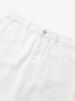 Women's Plain White Straight Fit 100% Cotton Waist Skirt 5F4141531