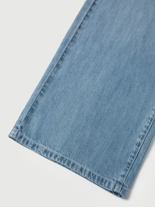 Load image 1 in gallery view. Tencel-Linen Blend Semi-Elastic Waist Pants