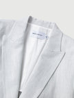 Linen-Blend Peak-Lapel Blazer