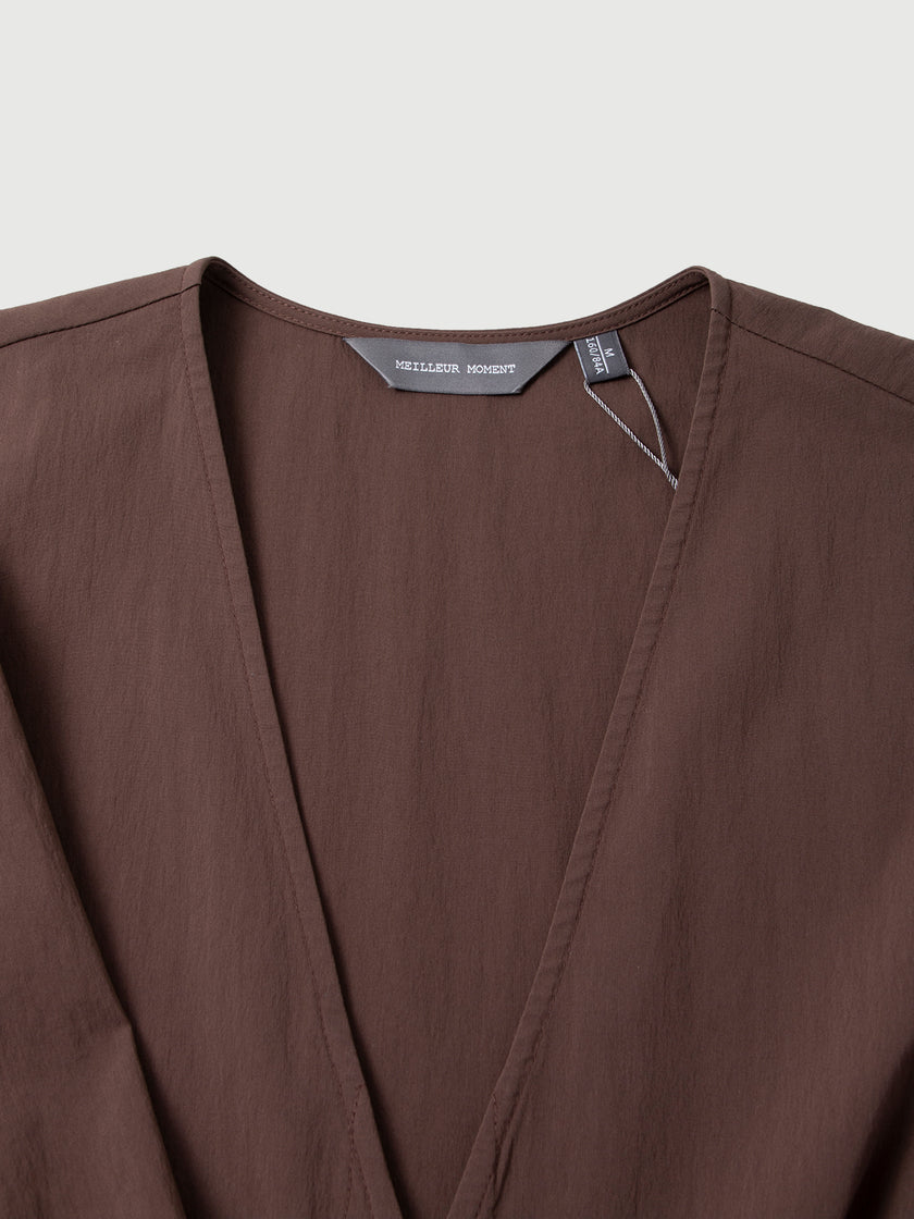 V-Neck Knotted Sleeveless Top Vest