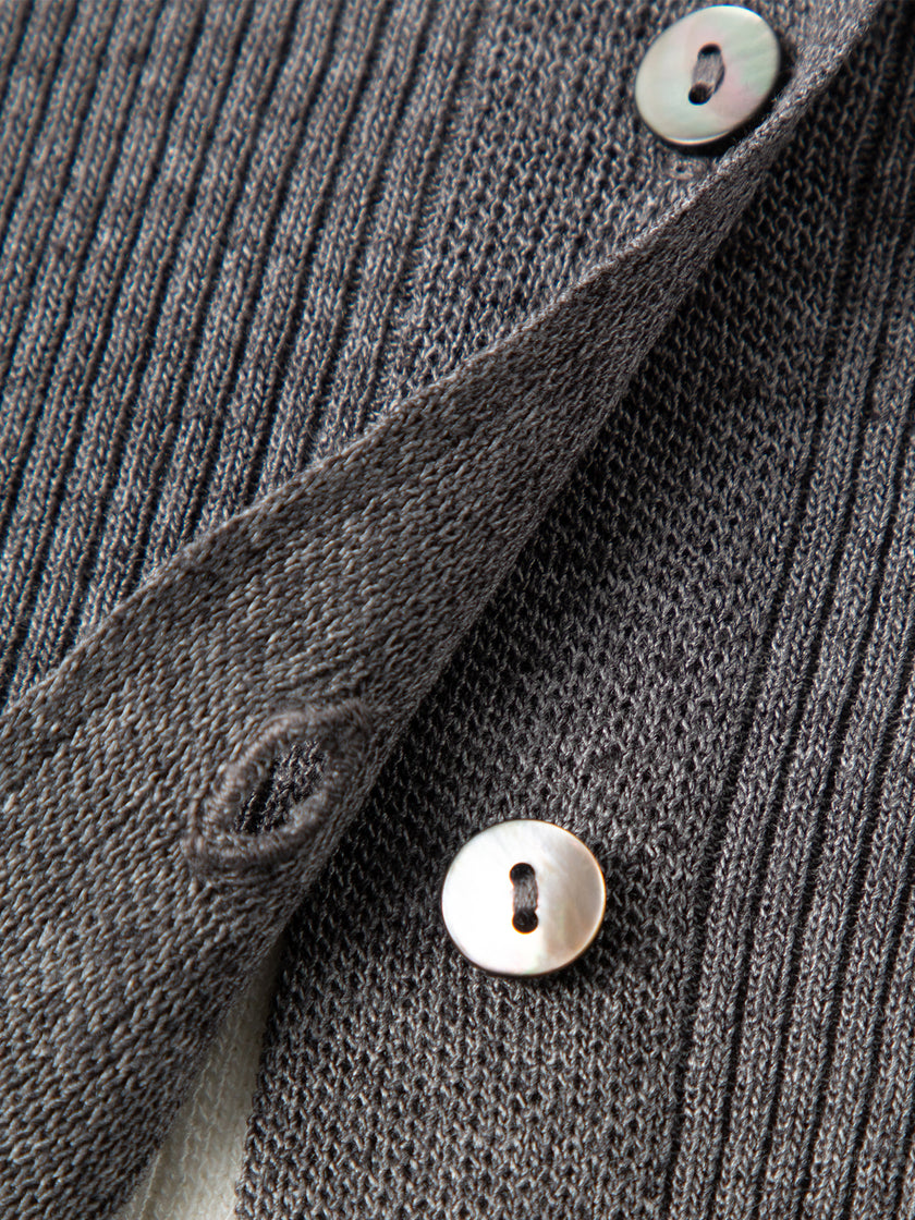 V-Neck Paneled Sleeveless Knit Top